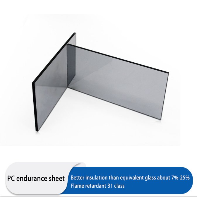 Light Grey Polycarbonate Panels Awnings in 3mm 4mm 5mm Sizes Rain Canopy Blue & Smoke Gray Options Moulded Cut From PC Material